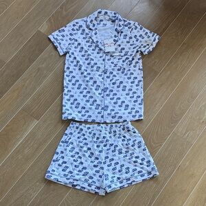 NWT ROLLER RABBIT Short Sleeve Two-Piece Pajama Set in ACK whale Print